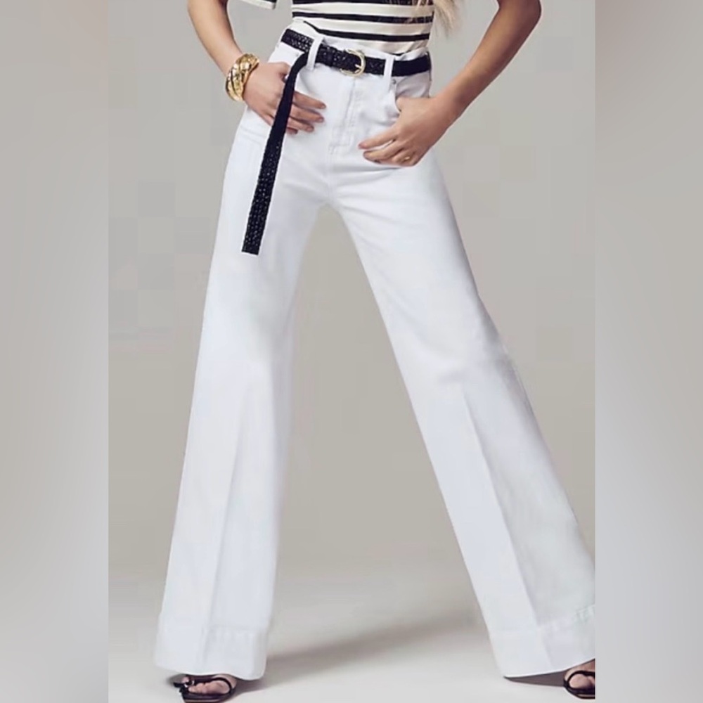 J. Crew White High-Rise Wide-Leg Jeans NWT
